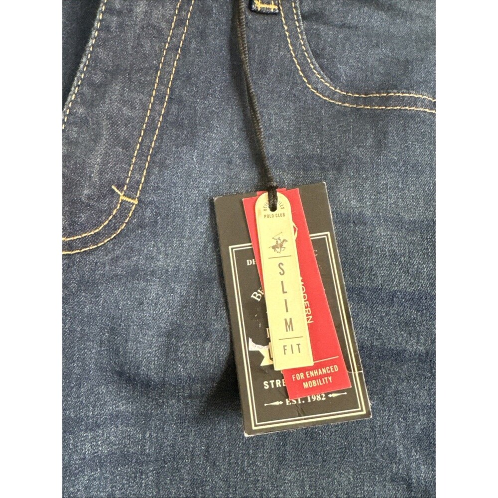Beverly Hills Polo Club Jeans Men’s 30x30 Slim Fit Stretch Denim Blue - Picture 3 of 12